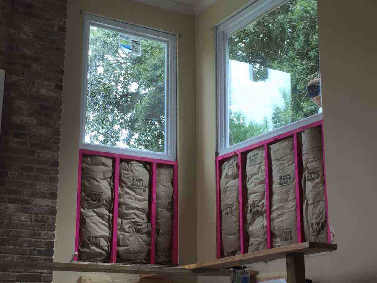 Custom Windows Replacement Installation Framing Dual Pane Insulated Glass for Windows